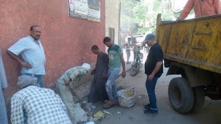 حملة نظافة مكبرة وإزالة إشغالات بسوق مدينة ناصر  فى سوهاج