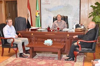 محافظ الفيوم يستقبل الوفد الاوروبي من منظمة ايكاردا سيزور