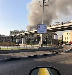 حريق هائل يلتهم سوق الخضراوات بمنطقة العتبة وسط القاهرة