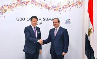 السيسي يلتقي رئيس الوزراء الإيطالى على هامش قمة مجموعة العشرين