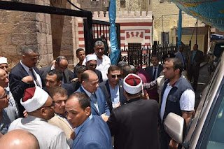 محافظ الفيوم ووزيرا الآثار والأوقاف يفتتحون مسجد قايتباي بعد ترميمه