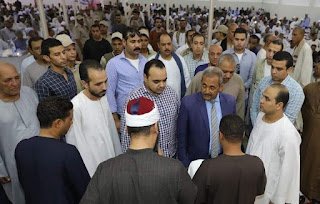 مراسم الصلح بين أبناء العمومة من عائلة أبوزيد أبو عقرب بالبلينا في سوهاج