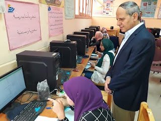 265 طالبا يؤدون الاختبار الإلكتروني للقبول بمدارس المتفوقين بالفيوم.. (صور)
