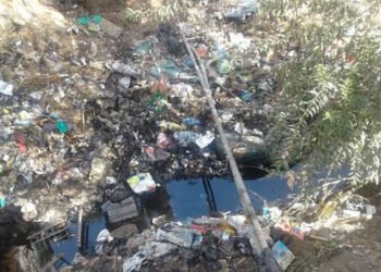 مواطن يشكو من تراكم القمامة في ترعة نجع العمارات بأخميم.. (صور)