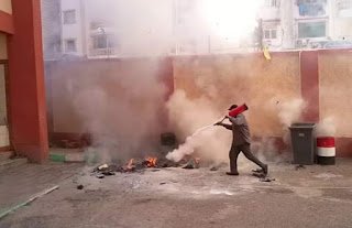 لرسوبه في 4 مواد.. طالب يشعل النار بمعهد أزهري بسوهاج