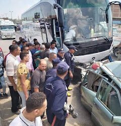 بالصور.. نجاة فريق غزل المحلة من موت محقق على طريق “الإسكندرية – دمنهور”