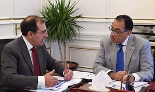 مدبولي يستعرض مع وزير البترول ملفات عمل الوزارة