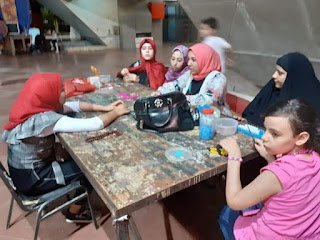 بالصور.. ورش فنية متنوعة بثقافة الفيوم