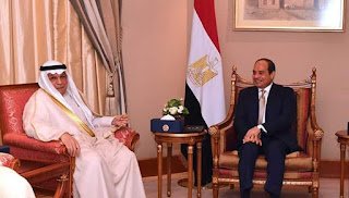 السيسي يستقبل الغانم والمبارك والخالد والجراح بقصر بيان بالكويت