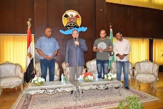 محافظ الفيوم يستقبل وفد شباب المنتدى الأفريقي