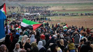 انطلاق مسيرة الفلسطينيين في جمعة “حماية الجبهة الداخلية”
