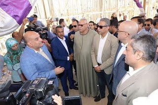 الأنصاري والجزار يتفقدان الأعمال الإنشائية لمحطة صرف المنشأة