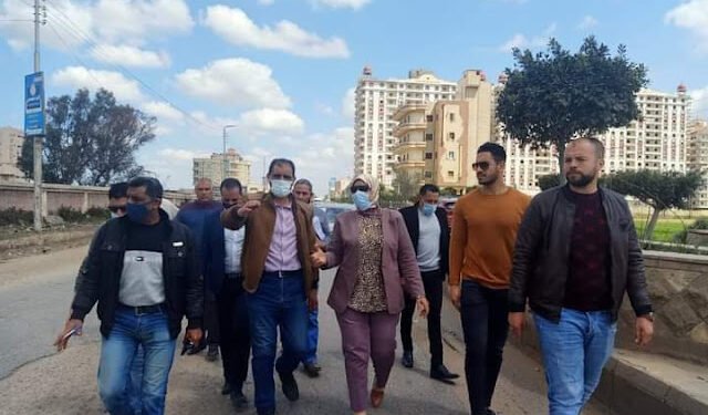 عايدة ماضي تتفقد مدخل مدينة دسوق استعدادا للرصف