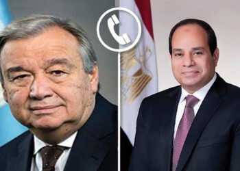 الرئيس السيسي يتلقى اتصالاً هاتفياً من سكرتير عام الأمم المتحدة