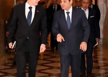 الرئيس السيسي يستقبل وزير الخارجية الأمريكي والوفد المرافق له