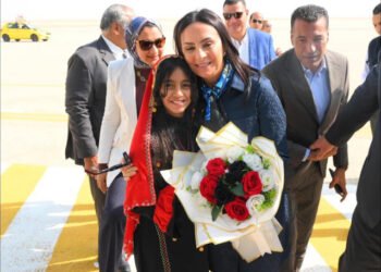 وزيرة التضامن الاجتماعي تصل الوادي الجديد لتفقد عدد من المشروعات التنموية  
