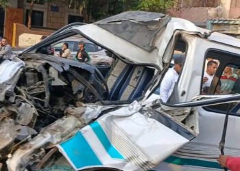 إصابة شخصين إثر حادث تصادم سيارة ميكروباص “سيرفيس وأخرى ربع نقل ” بالفيوم