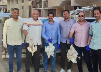 ضبط 2950 كيلو دجاج نافق وغير صالح للاستهلاك الآدمى قبل وصولها إلى أحد مصانع مصنعات...