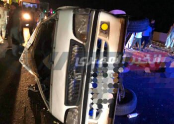 وفاة 3 أشخاص وإصابة آخرين فى حادث إنقلاب سيارة ميكروباص على طريق الصحراوي الغربي بالفيوم
