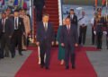 الرئيس السيسي وقرينته يستقبلان الرئيس الصيني وقرينته بمطار...