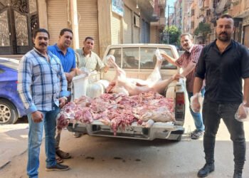 تموين الفيوم ضبط 400 كيلو لحوم فاسدة وغير صالحة للاستهلاك الآدمي قبل توزيعها على المطاعم