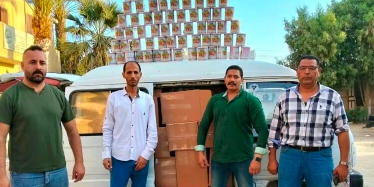 تموين الفيوم ضبط 1200 علبة لبن أطفال حديثي الولادة مدعم قبل بيعها في السوق السوداء